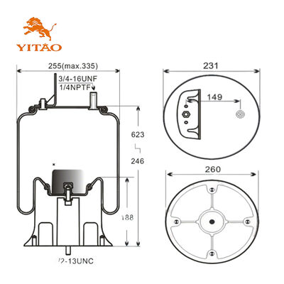 Bolsas de ar de fole Contitech Fole de ar Firestone W01-358-9501 para a Holanda 90557214