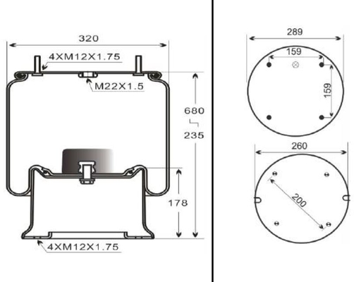 Sistema de suspensão da mola de ar do Firestone W01-M58-6364 813MB para o caminhão 1723269 de Scania