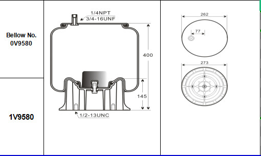 Molas de ar do reboque de Yiconton para Hendrickson S-20127 W01-358-9580 SC2761